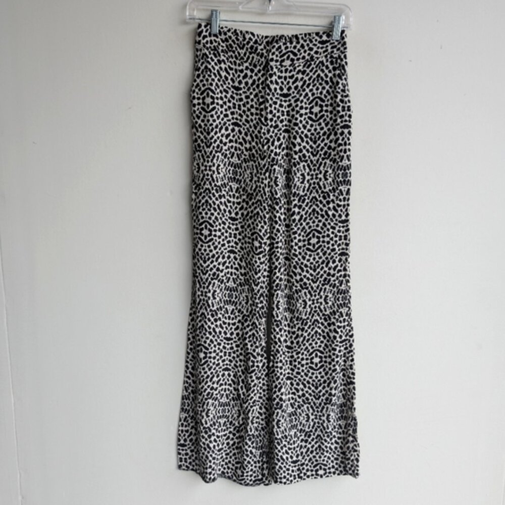 Mango Abstract Animal Print Straight Leg Pants